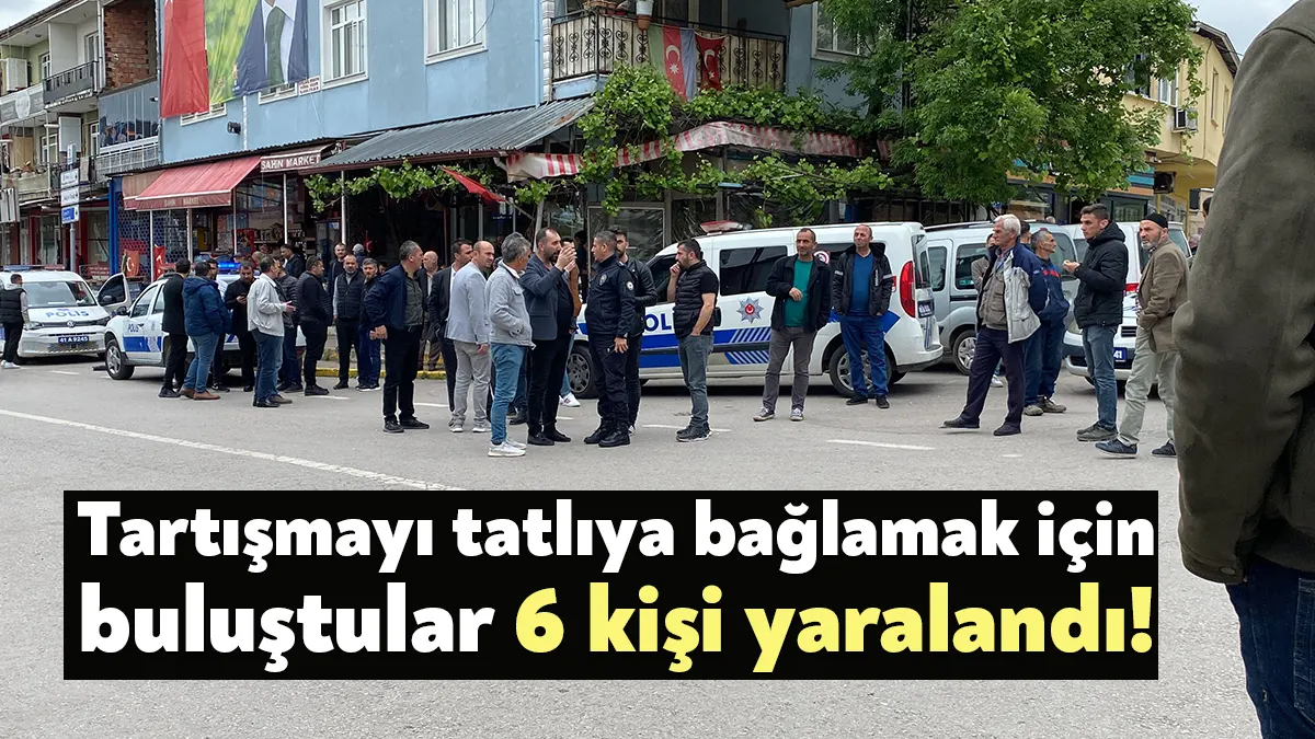 Kocaeli'nin Kartepe ilçesinde akşam tartışan iki grup, olayı tatlıya bağlamak