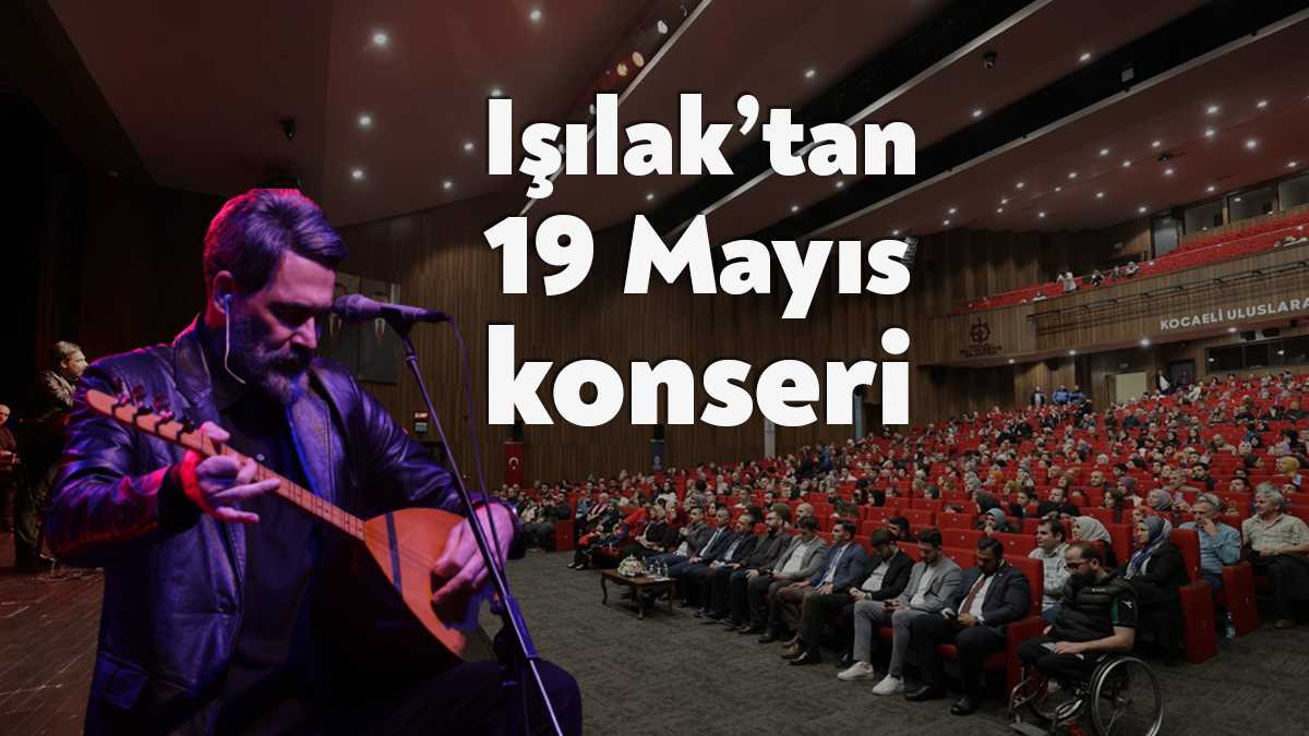 Kocaeli Kongre Merkezi’nde düzenlenen konserde Uğur Işılak sevilen eserlerini 19