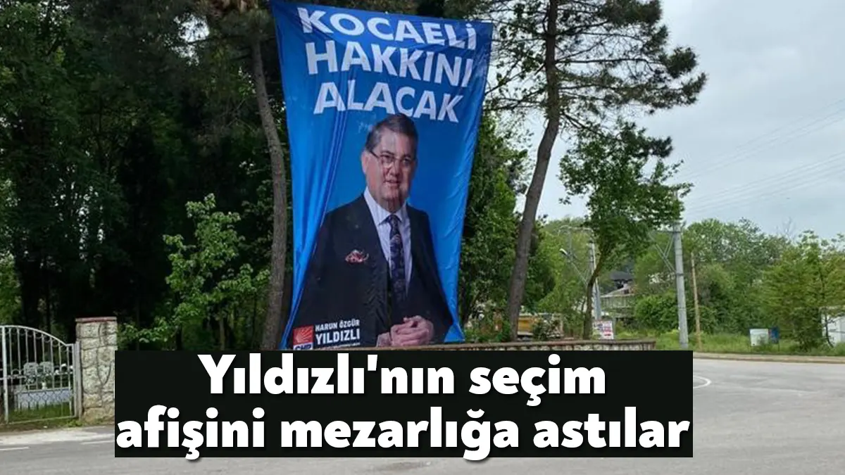 Kocaeli'nin Kartepe ilçesinde mezarlığa, CHP Kocaeli Milletvekili Adayı Özgür Harun