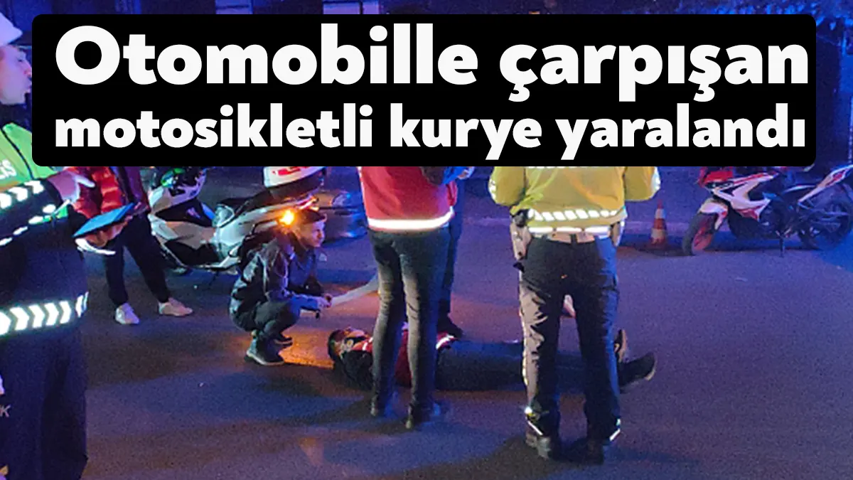 Kocaeli'nin Gebze ilçesinde motosiklet ile otomobilin çarpışması neticesinde meydana gelen