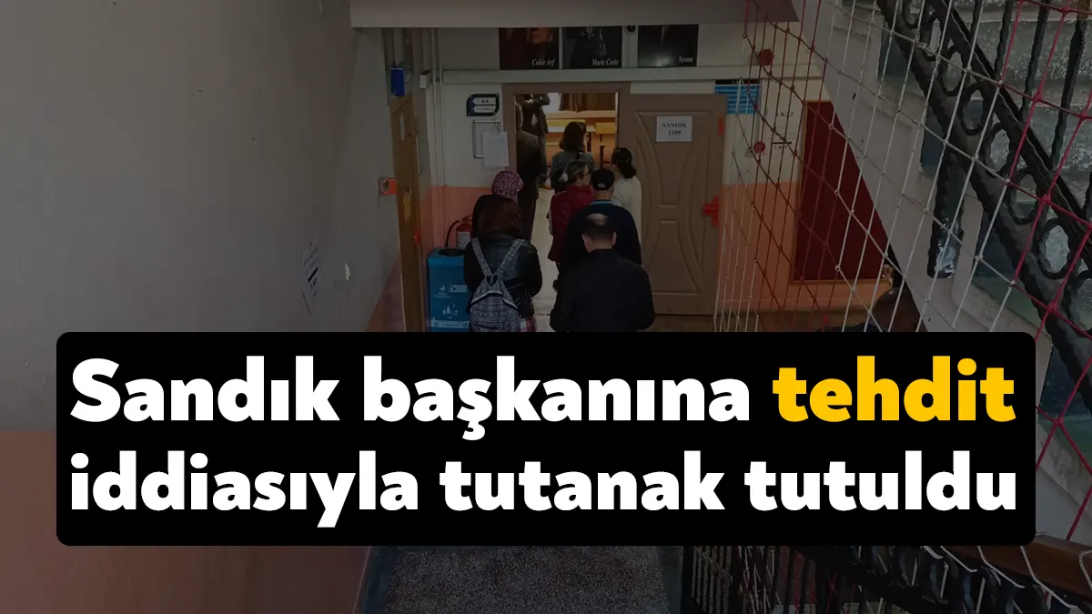 Gölcük Halıdere Ortaokulu’nda sandık kurulu başkanını tehdit ettikleri gerekçesiyle AK