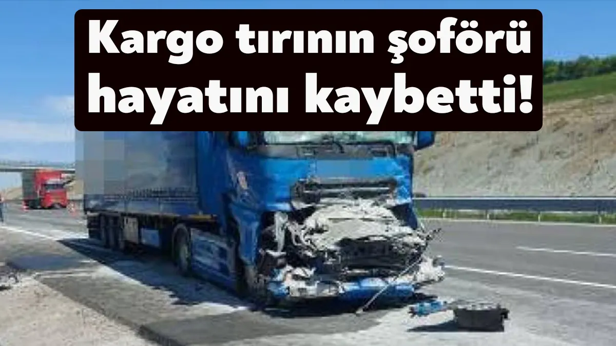 Kuzey Marmara Kocaeli geçişinde kamyona arkadan çarpan kargo tırının sürücüsü