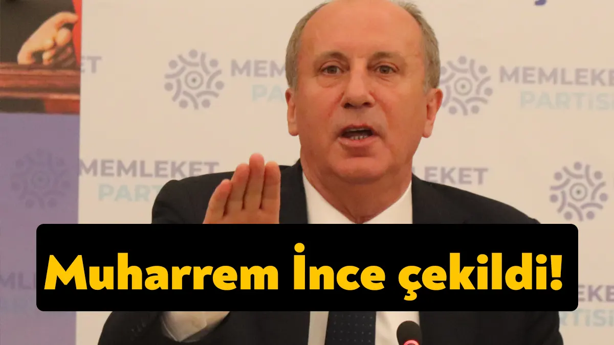 Memleket Partisi Genel Başkanı Muharrem İnce, yaptığı basın toplantısında adaylıktan