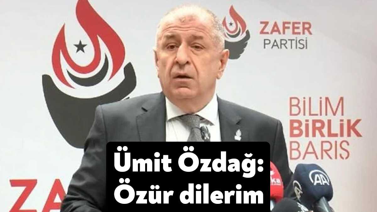 Zafer Partisi lideri Ümit Özdağ, partisinin seçim performansı nedeniyle partililerden