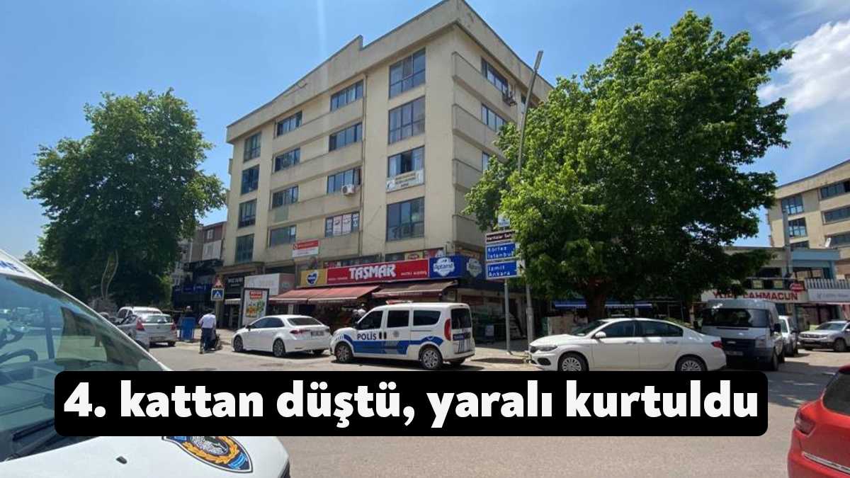 Kocaeli'nin Derince ilçesinde inşaat işçisi 4 katlı binanın 4. katından