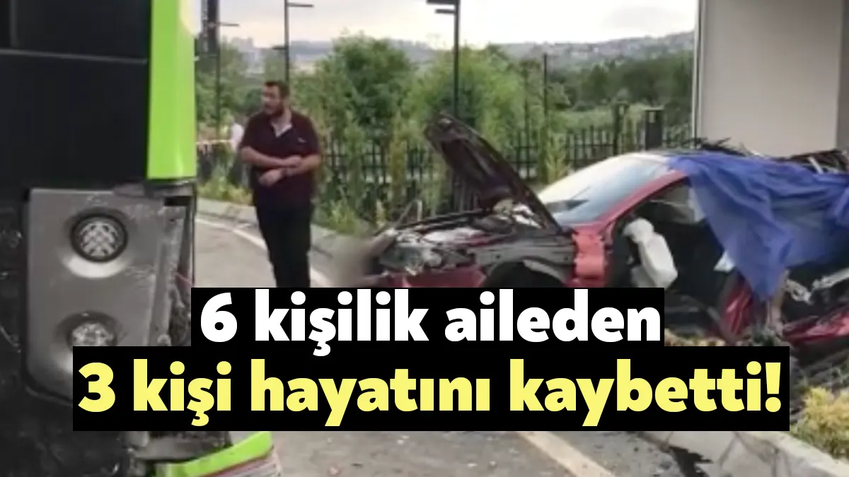 Kocaeli’nin İzmit ilçesinde otomobil, duraktaki otobüse çarptı. Meydana gelen kazada