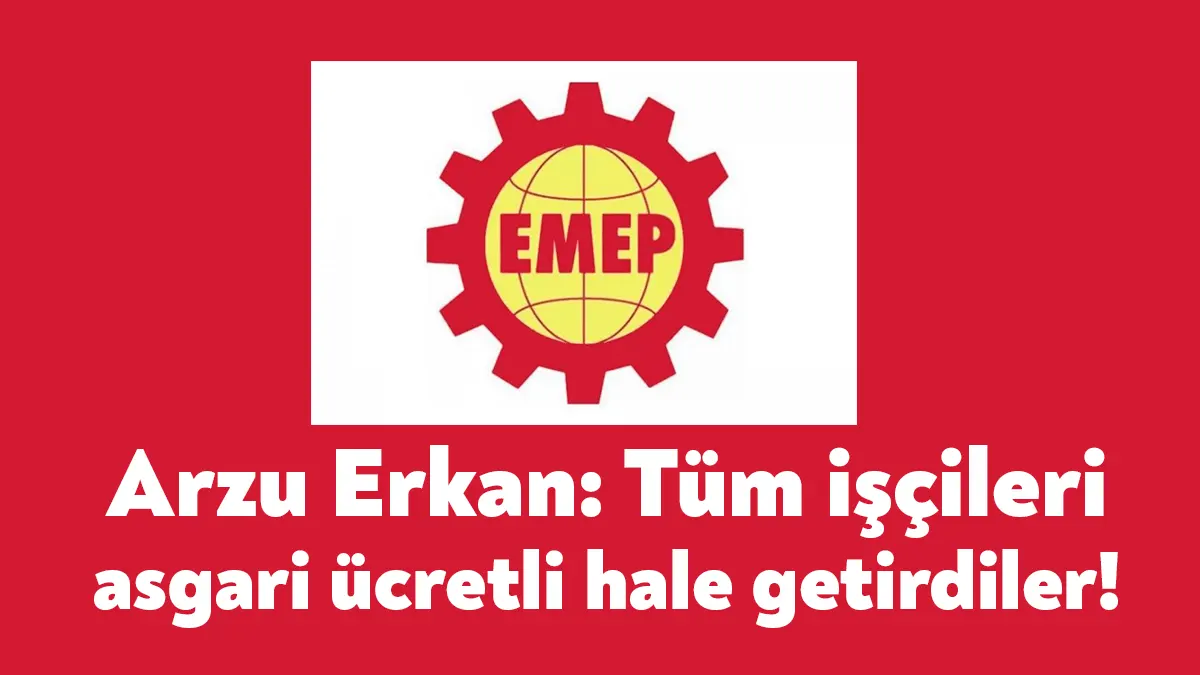 Emek Partisi Kocaeli İl Başkanı Arzu Erkan dün açıklanan asgari