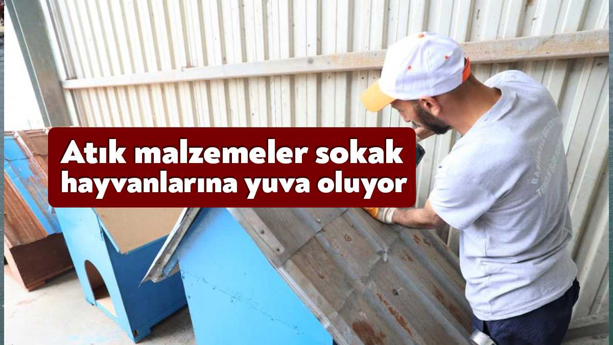 Başiskele'de toplanan geri dönüşüm malzemeleri, hurda levhalar, metaller ve atık