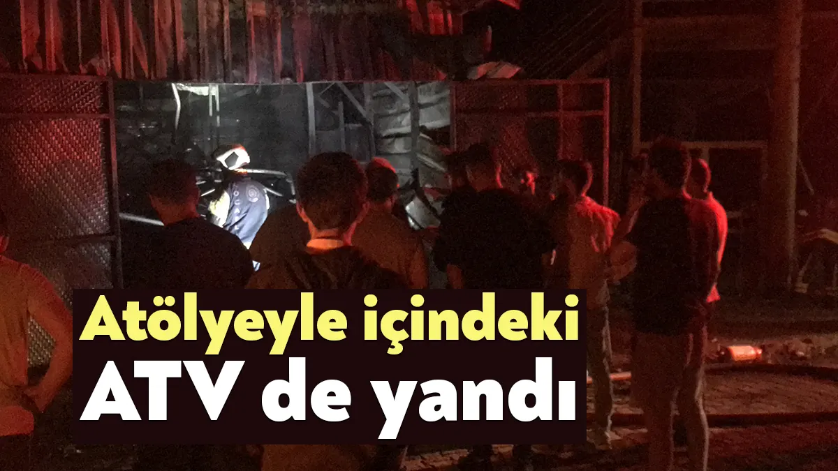 Kocaeli’nin Kartepe ilçesinde ATV atölyesinde yangın çıktı. Alev alev yanan