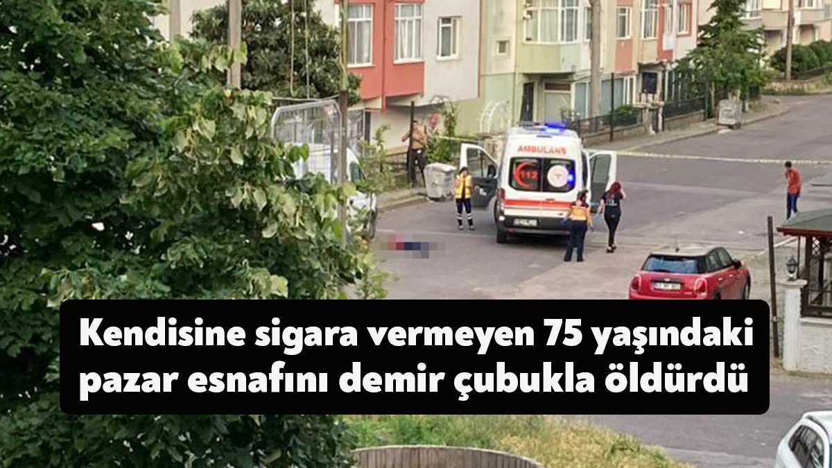 Kocaeli’nin Gölcük ilçesinde genç bir şahıs, pazar tezgahını kurmakta olan