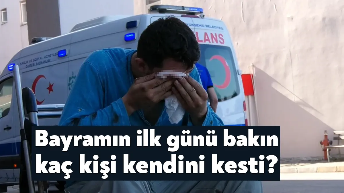 Kocaeli’de bayramının ilk gününde kurban keserken elindeki bıçak ve satırla