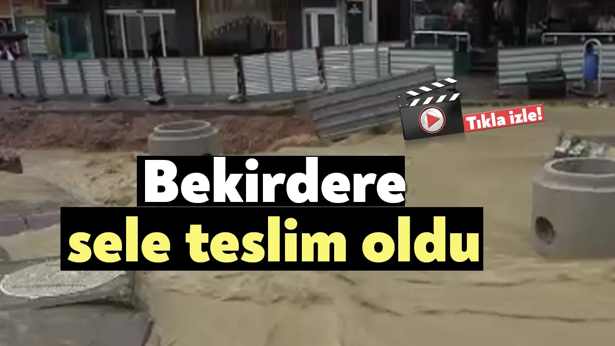 İzmit Bekirdere'de yağmur nedeniyle yollar sel sularıyla doldu. Araçlar