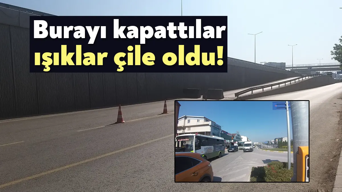 Kartepe Ankara Caddesi Ankara istikameti D 100 bağlantısı kapatıldı. Burası