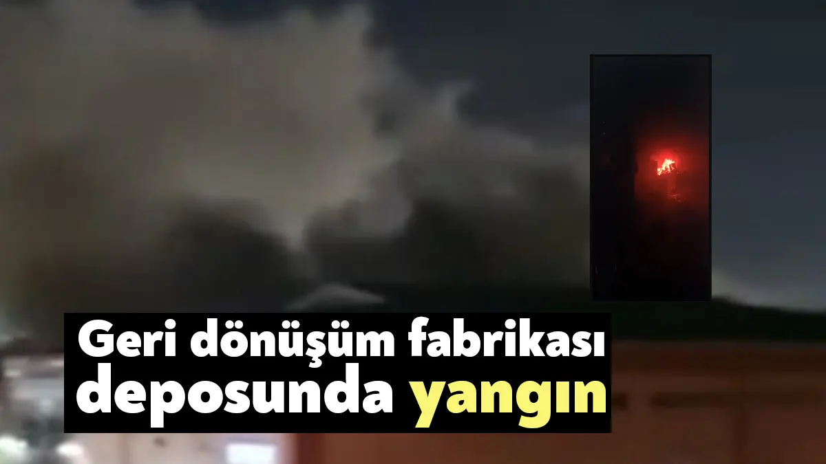 Kocaeli'nin Darıca ilçesinde geri dönüşüm fabrikasının deposunda bulunan plastik malzemeler