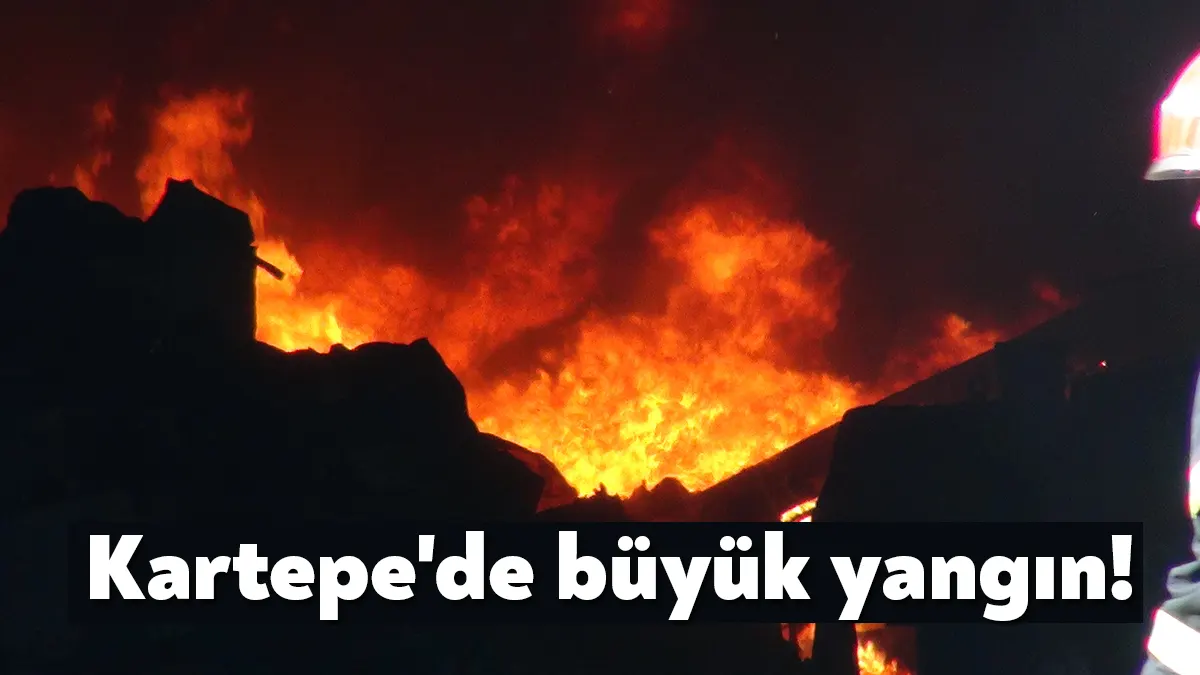 Kocaeli’nin Kartepe ilçesinde geri dönüşüm tesisinde çıkan yangın kontrol altına