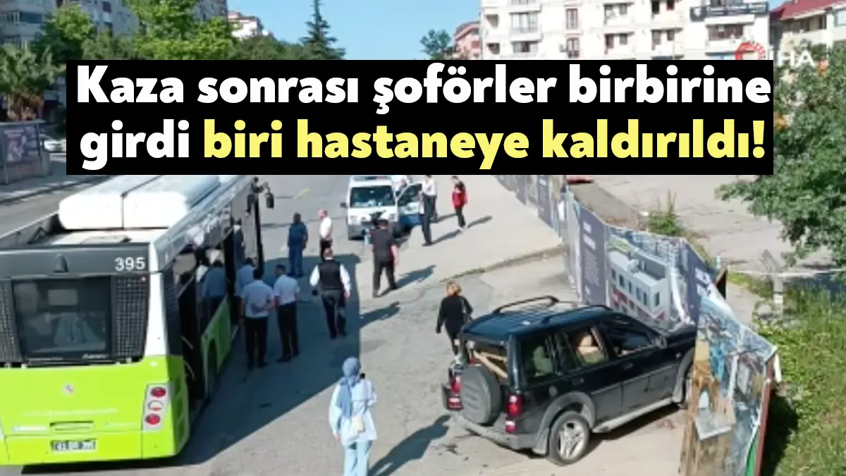 Kocaeli'de belediyeye ait otobüs seyir halindeyken SUV araca arkadan
