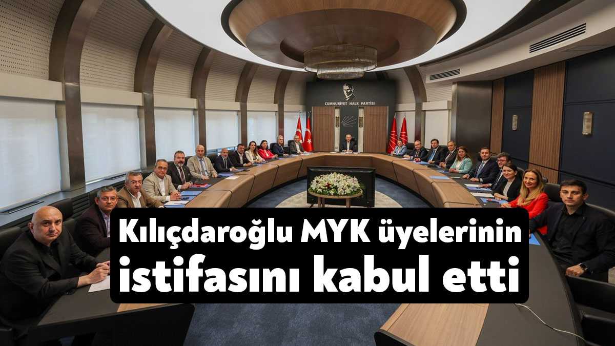 CHP'de seçim sonuçlarının ele alındığı toplantıda MYK üyelerini istifasını sundu.