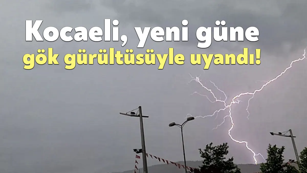 Kocaeli'de sabah saatlerinde gök gürültülü şiddeli sağanak yağış etkili oldu.