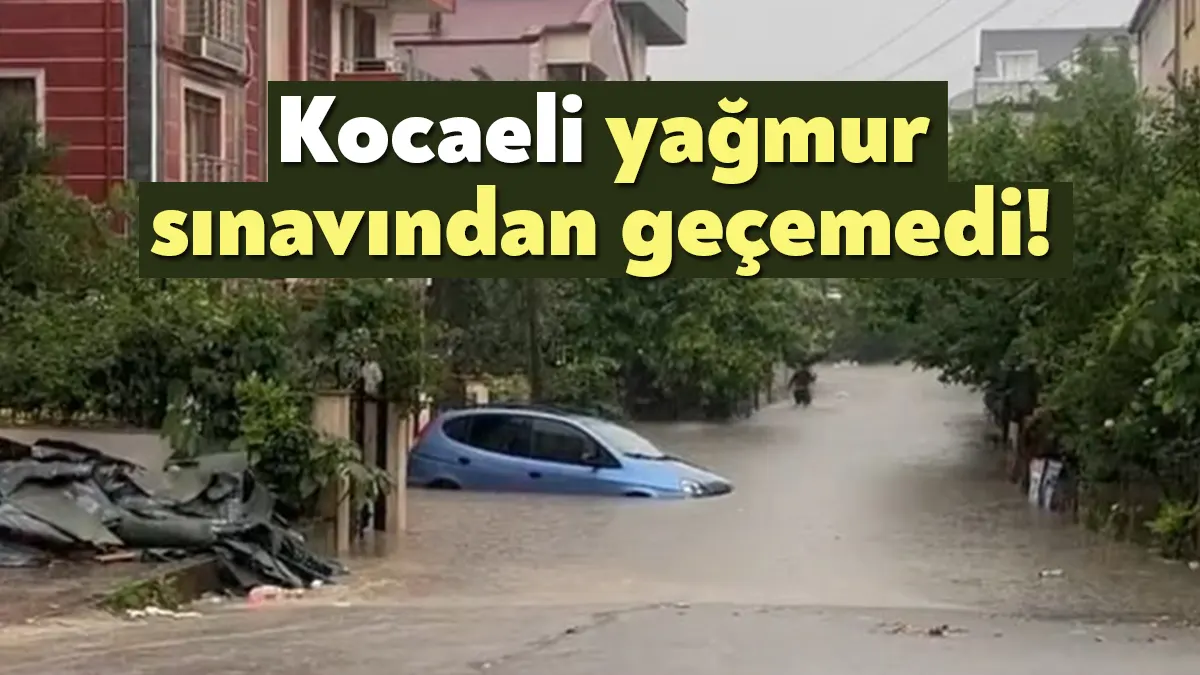 Kocaeli’de meydana gelen şiddetli sağanak şehrin birçok noktasında hayatı olumsuz