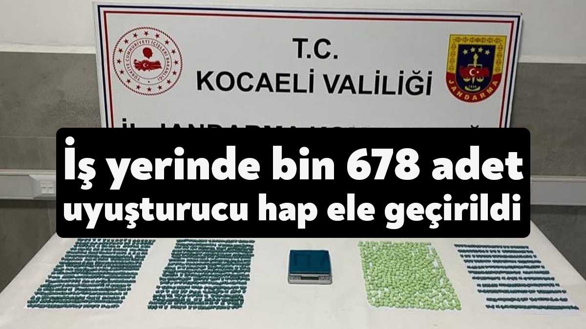 Kocaeli’nin Derince ilçesinde bir iş yerinde yapılan operasyonda bin 678