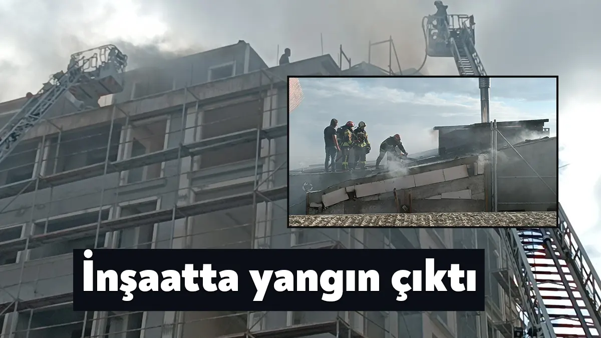 Kocaeli’nin Çayırova ilçesinde inşaat halindeki 8 katlı binanın çatı katında