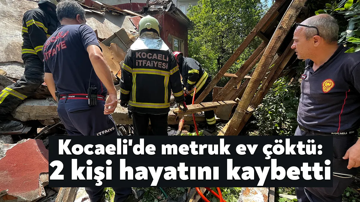 Kocaeli'nin Derince ilçesinde tek katlı metruk ev çöktü. Enkaz altında