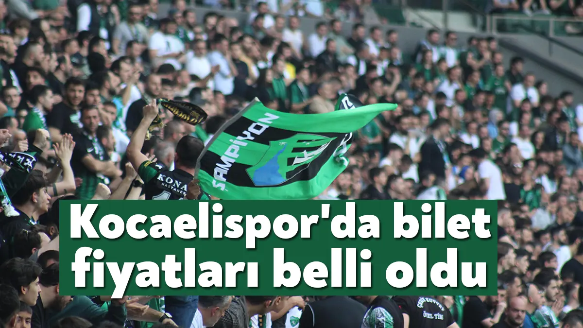 Kocaelispor'da yeni sezon bilet fiyatları belli oldu. UEFA Alt Tribünü