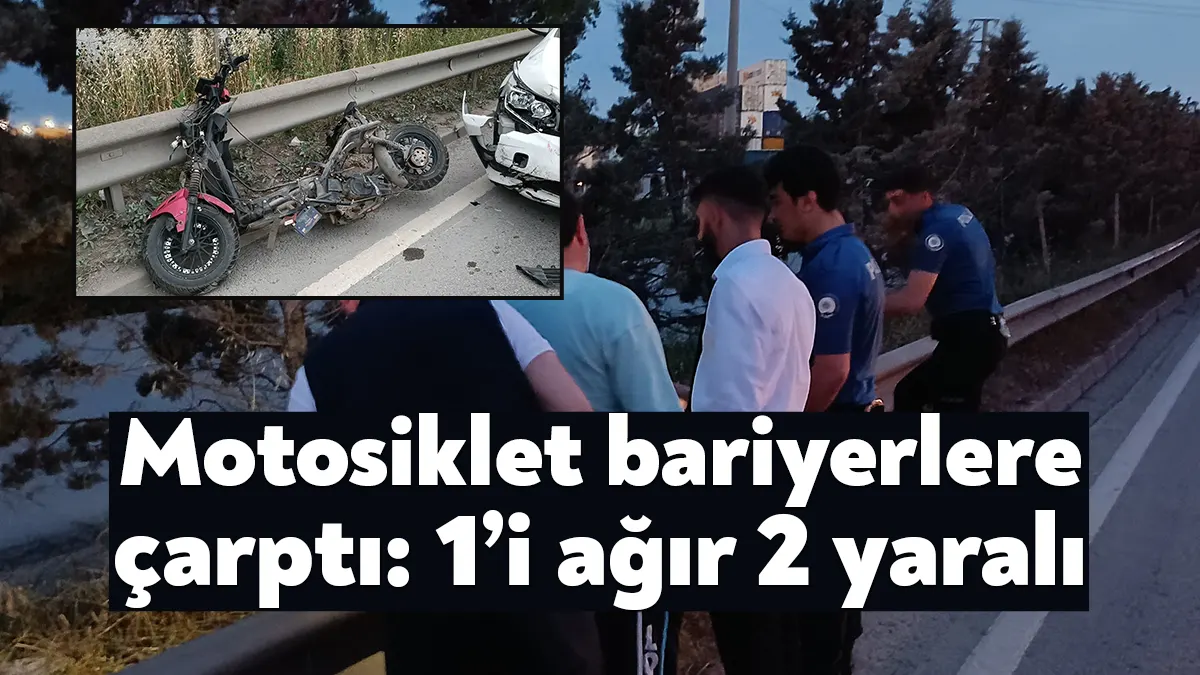 Kocaeli’nin Gebze ilçesinde kontrolden çıkan motosiklet bariyerlere çarpıp devrildi. Kazada