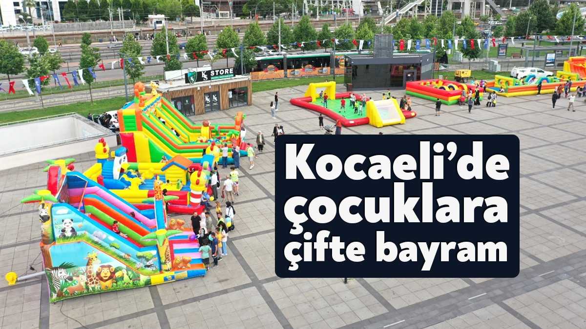 Kocaelili çocuk ve gençler, Büyükşehir tarafından hizmete açılan aquaparkta, çocuklar