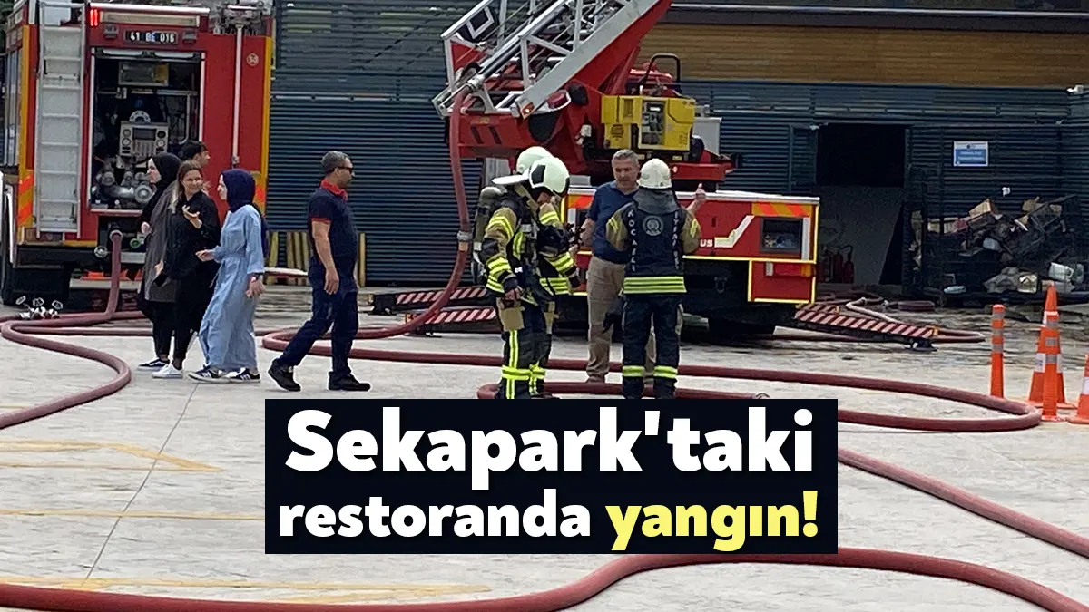 Kocaeli'nin İzmit ilçesinde restoranın bacasında çıkan yangın itfaiye ekiplerinin müdahalesinin