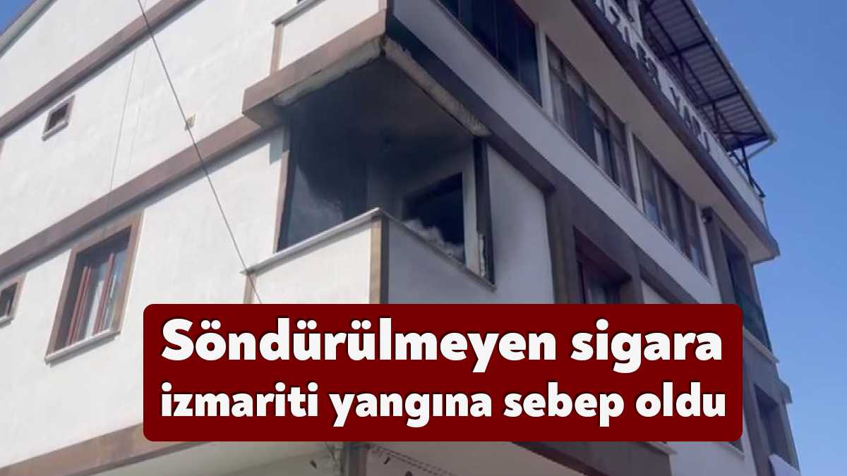 Kocaeli'nin Darıca ilçesinde söndürülmeyen sigara izmariti evde yangında sebep oldu.