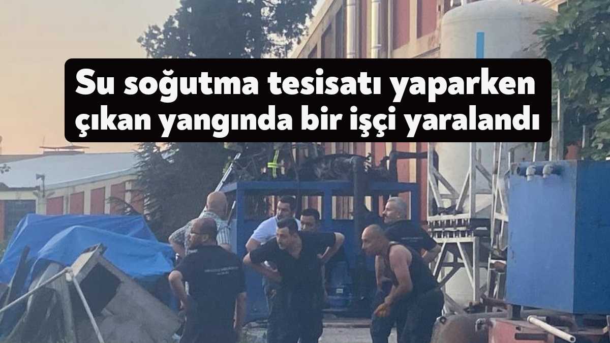 Kocaeli’nin Gebze ilçesinde su soğutma tesisatı yapımı esnasında yangın çıktı.