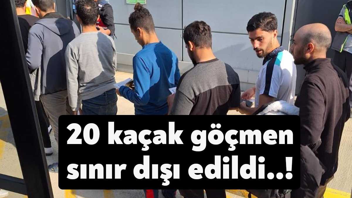 Kocaeli'de güvenlik güçlerince yakalanan 20 düzensiz göçmen yapılan işlemlerinin ardından