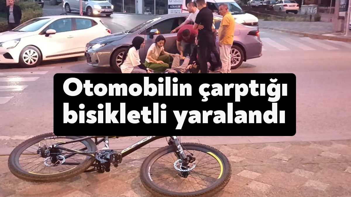Kocaeli'nin Gebze ilçesinde otomobilin çarptığı bisikletli savrularak yaralandı.