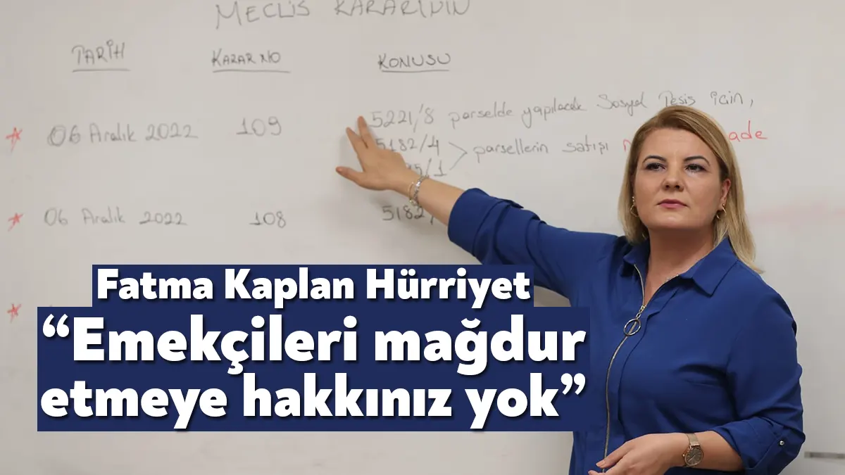 İzmit Belediye Başkanı Fatma Kaplan Hürriyet EYT’li personelin tazminatlarıyla alakalı
