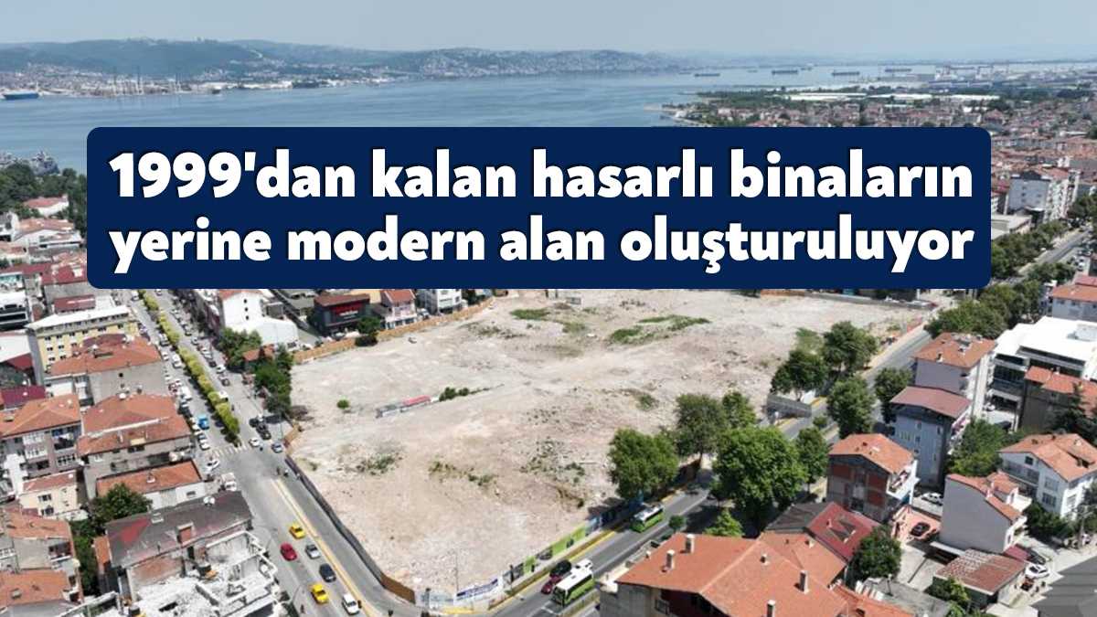 Gölcük Merkez Mahallesinin riskli alan ilan edilmesiyle 1999 depreminden kalan