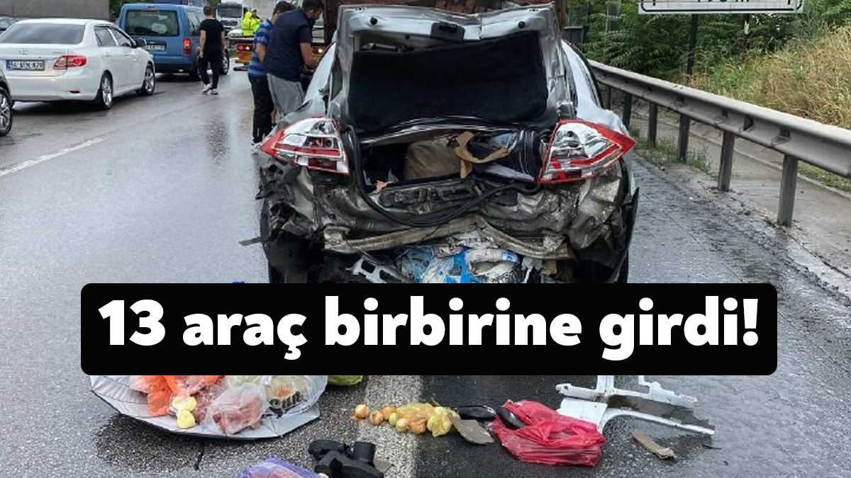 TEM Otoyolu Kocaeli geçişinde yolcu otobüsü, 3 tır ve 9