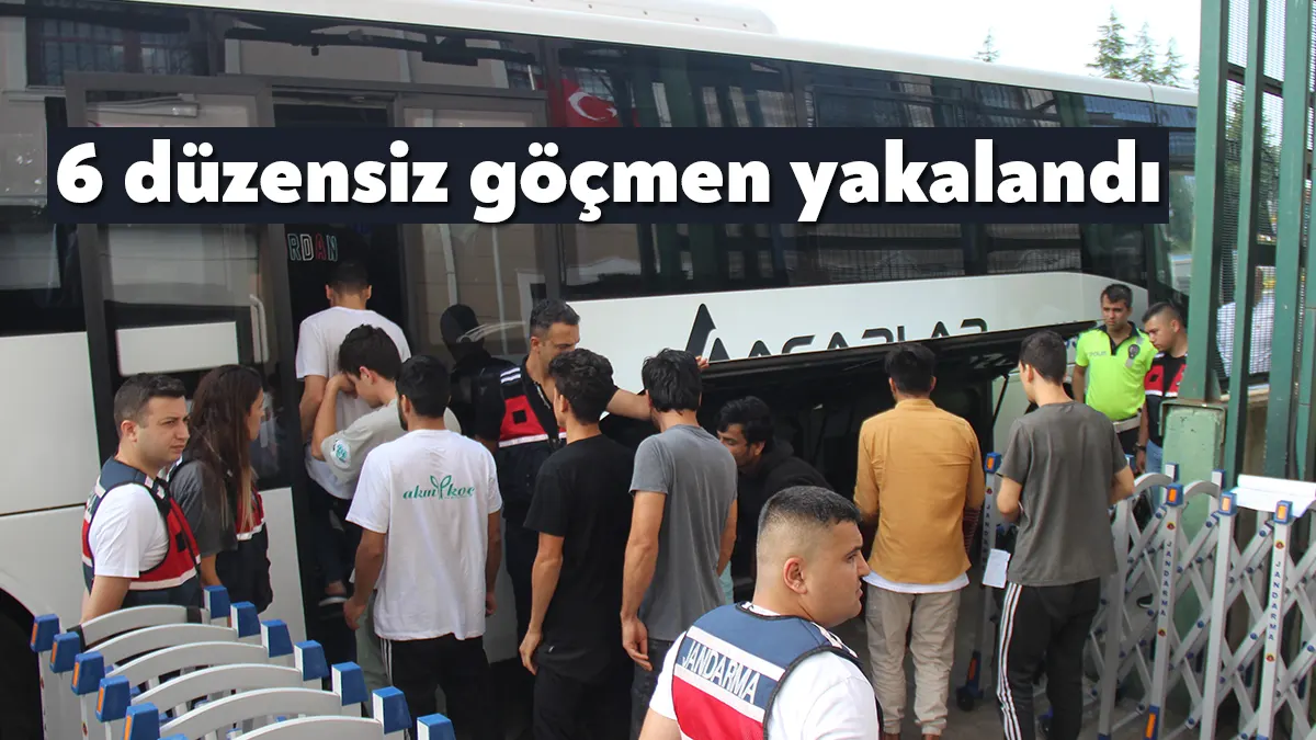 Kocaeli Valiliği, 6 düzensiz göçmenin yakalanarak Şanlıurfa Harran Geçici Barınma