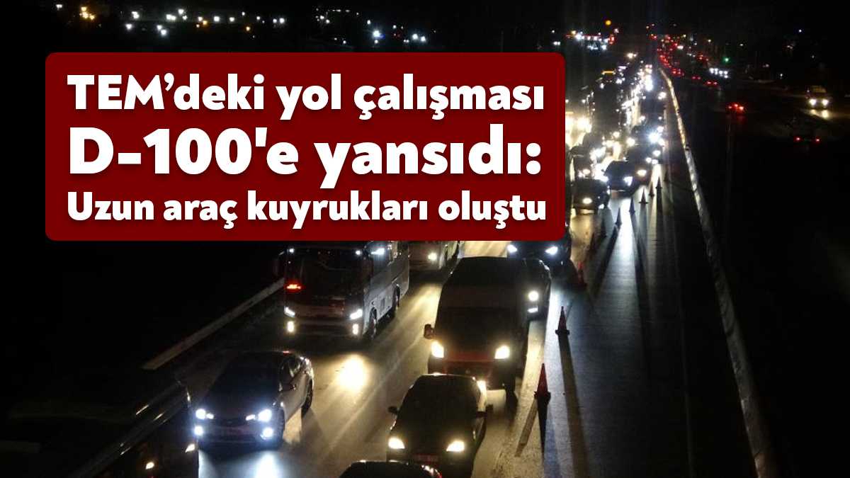 Kocaeli’de TEM Otoyolu’ndaki üstyapı onarım ve yenileme çalışmaları sebebiyle sürücülerin
