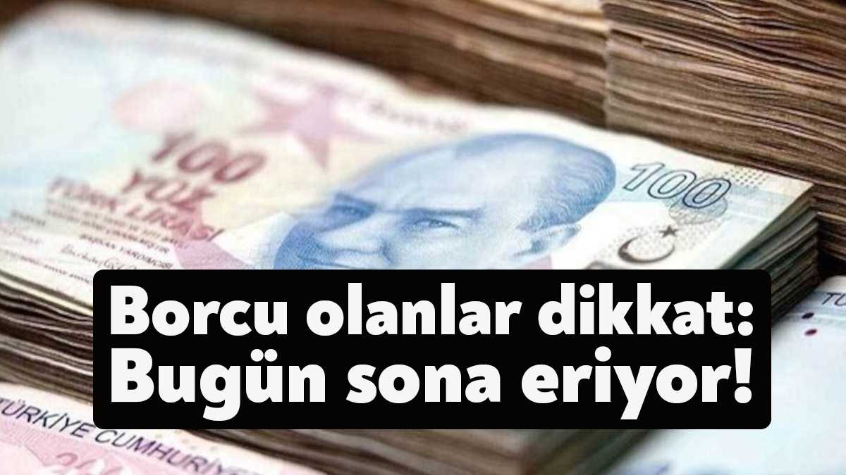 Kamu alacaklarının yeninden yapılandırma sürecinde sona gelindi. Bugün sona erecek