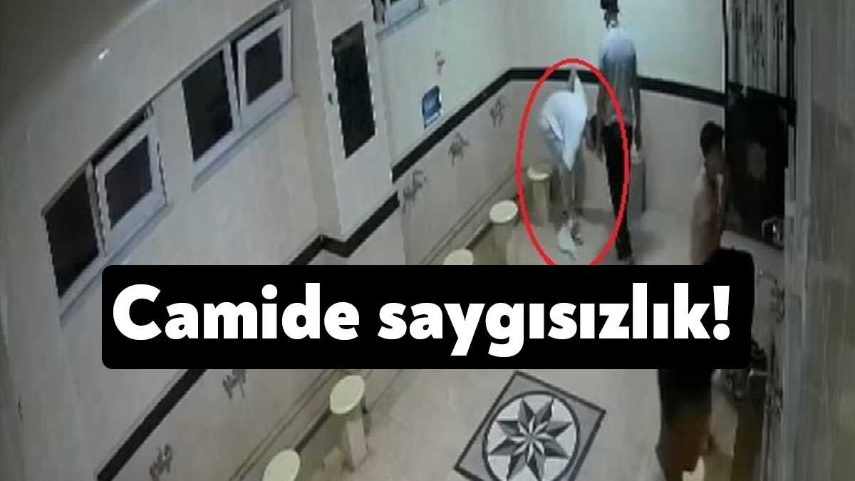 Kocaeli'nin Derince ilçesinde gençlerin su içtikleri cami şadırvanında musluklara zarar