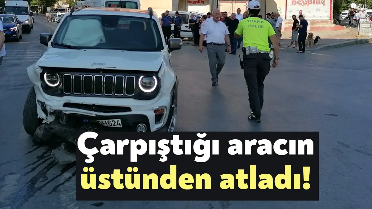 Kocaeli’nin Gebze ilçesinde hafif ticari araç ile SUV tipi aracın