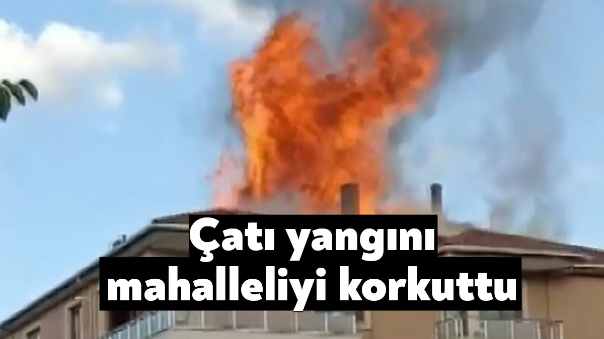 Kocaeli’nin Başiskele ilçesinde 3 katlı apartmanın çatısı alev alev yandı.