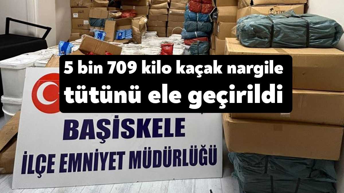 Kocaeli’nin Başiskele ilçesinde polis ekipleri tarafından düzenlenen depo baskınında 5