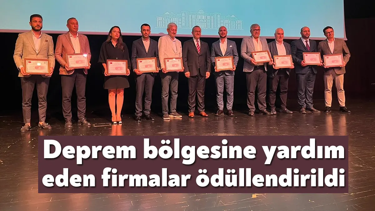 Kocaeli Valiliği, deprem bölgesine yardımda bulunan firmaları teşekkür belgesi ile