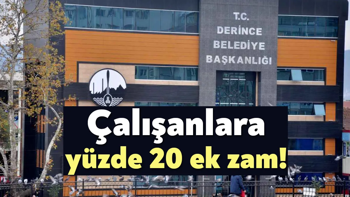 Derince Belediye Başkanı Zeki Aygün çalışanların maaşlarına 2023 sözleşmelerine ilaveten