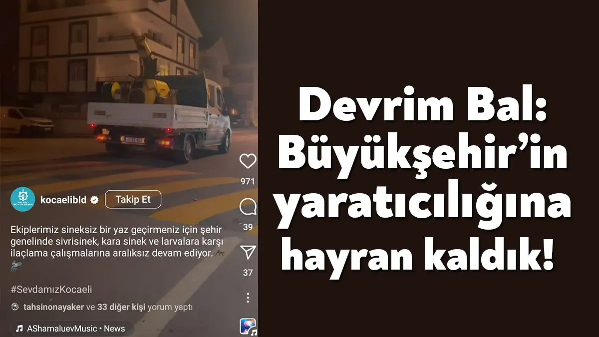 İzmit Belediyesi CHP Meclis Üyesi Devrim Bal, Kocaeli Büyükşehir Belediyesinin
