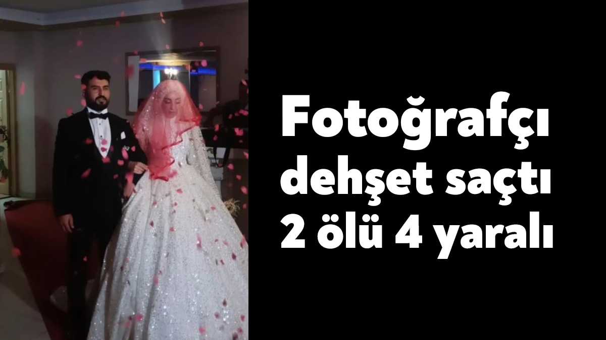 Kocaeli’nin Dilovası ilçesinde bir salonda, fotoğrafçı ile düğün sahipleri arasında