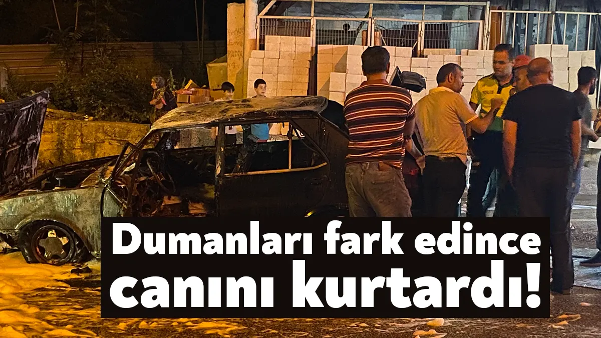 Kocaeli’nin İzmit ilçesinde seyir halindeki otomobilden dumanlar çıkması üzerine sürücü