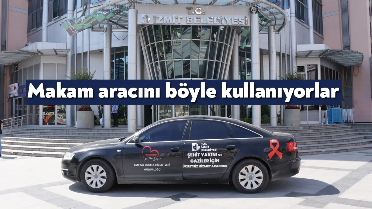 İzmit Belediye Başkanı Fatma Kaplan Hürriyet'in makam aracı, şehit